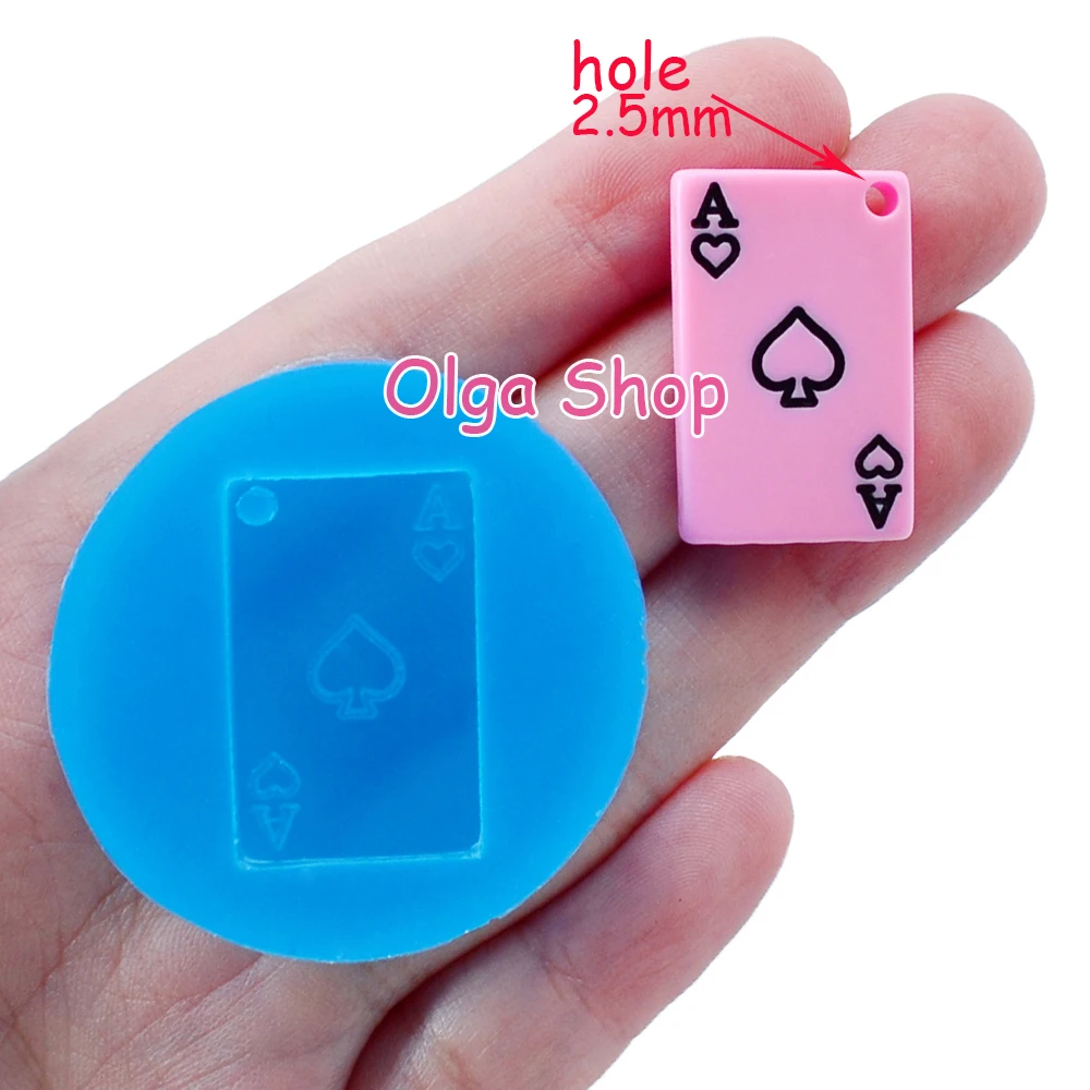Stampino silicone POKER CUORI stampo fai-da-te