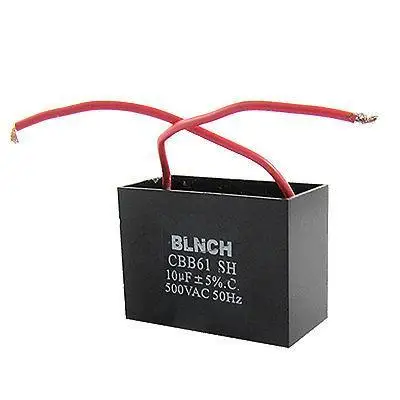Ceiling Fan Capacitor Cbb61 10uf 500vac 2 Wire 50hz In Capacitors