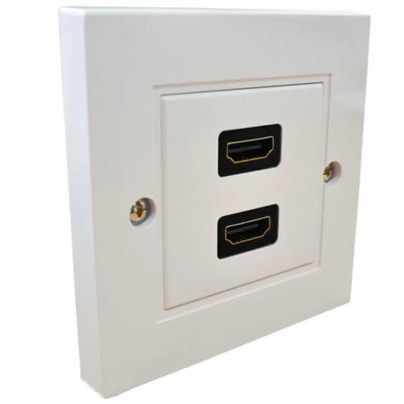 

Quality White HDMI Lead Wall Plate Full HD 1080p TV Cable Panel Socket Connector