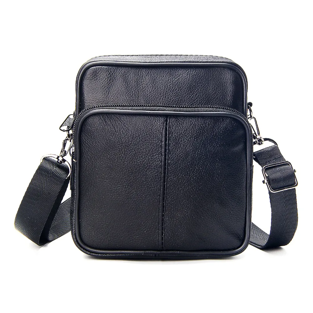جديد الرجال الأعمال جلد طبيعي البسيطة Crossbody أكياس المحمولة الأوروبية نمط الذكور واحدة الكتف Crossbody حقيبة أسود جديد الرجال الأعمال جلد طبيعي البسيطة Crossbody أكياس المحمولة الأوروبية نمط الذكور واحدة الكتف Crossbody حقيبة أسود