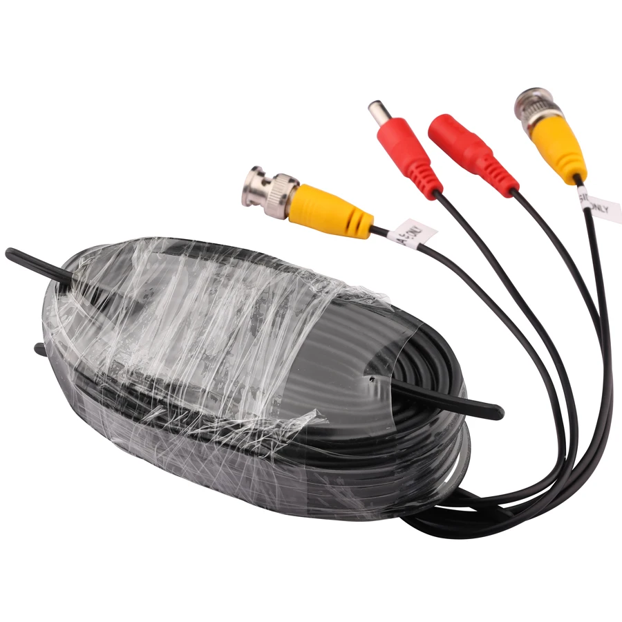 18.3M 60FTCCTV Power Video BNC + DC plug cable for CCTV and CCTV Camera Surveillant System