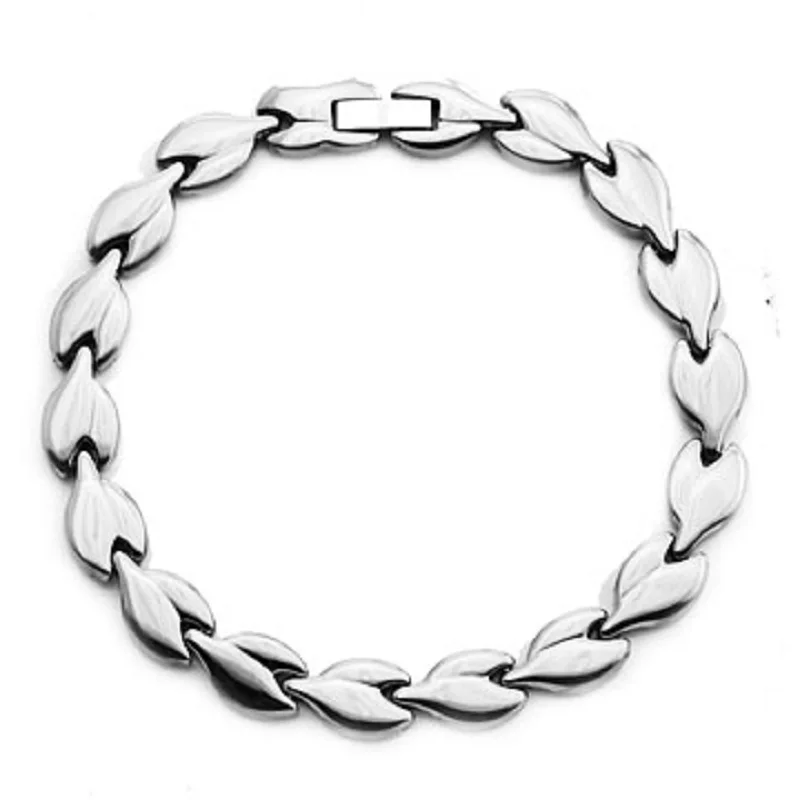 

Titanium Bracelet Silver all Magnets Healing Energy for Men or Women Wollet Jewelry 2018 New Arrival
