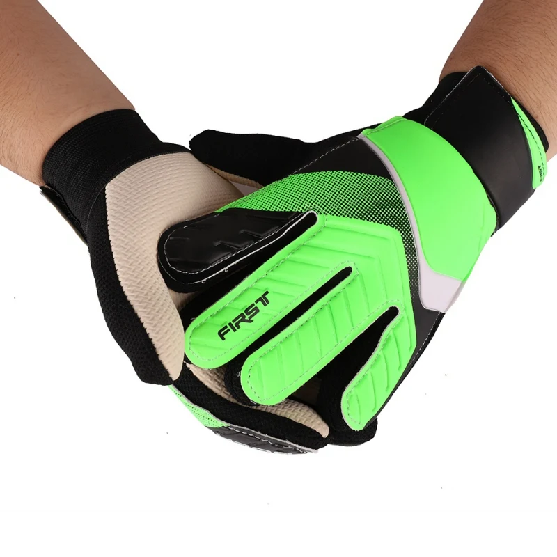 Утолщенные Нескользящие резиновые футбольные вратарские перчатки, Вратарские футбольные защитные перчатки для пальцев, велосипедные аксессуары