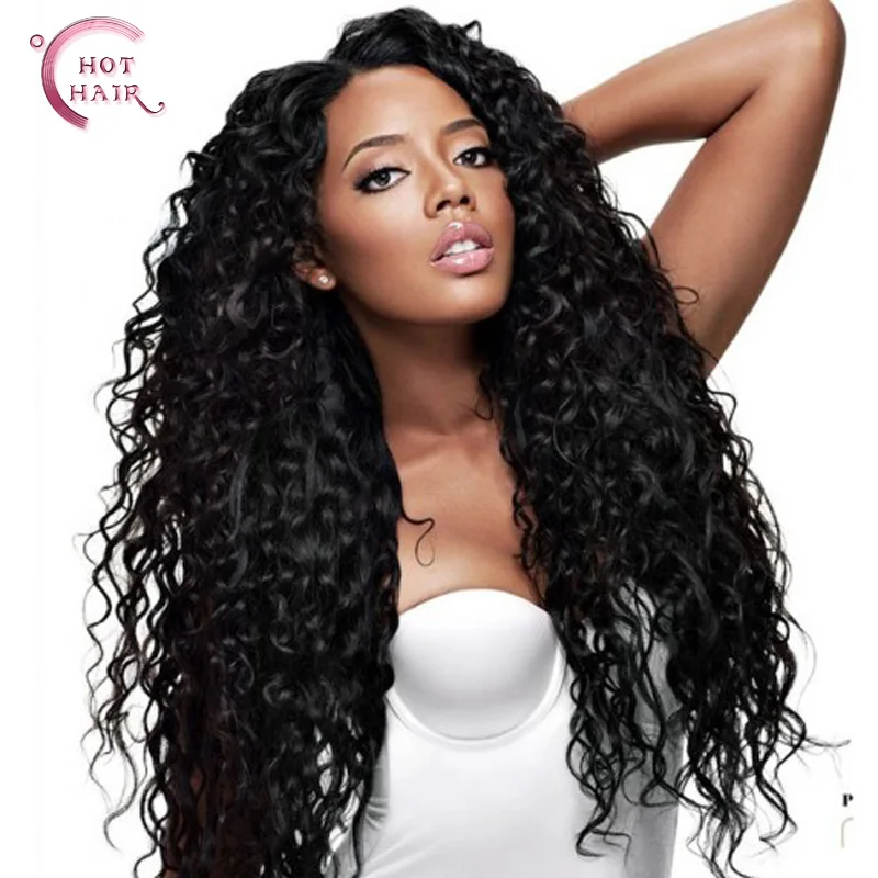 Buy 7A Full Lace Human Hair Wigs Peruvian Deep Wave