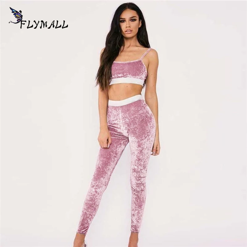 FLYMALL 2018 Women Two Piece Set Female Summer Tracksuit