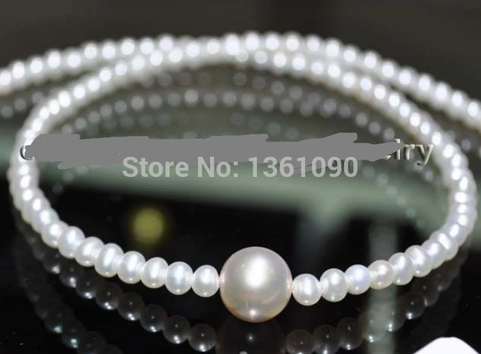 

N97 Natural 4mm 9mm FreshWater Pearl Necklace NEW