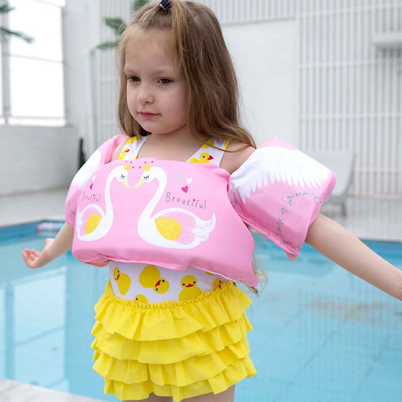 Популярный детский надувной спасательный жилет для плавания, водные виды спорта, роскошный спасательный жилет для детей