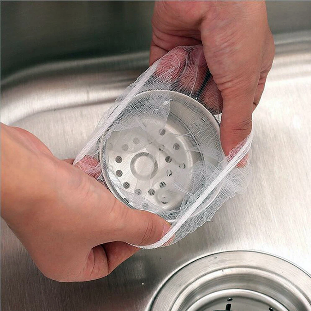

30pcs 100pcs Sink Drain Hole Trash Strainer Mesh Disposable Garbage Bag Bathroom Kitchen Waste Bin Filter