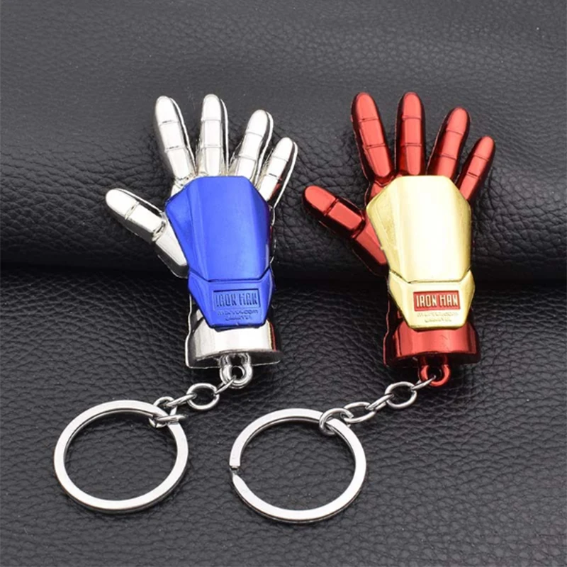 

QUEES Car Key Ring for Marvel's The Avengers IronMan Iron Man Palm Mask Model for BMW Toyota Volkswagen Honda