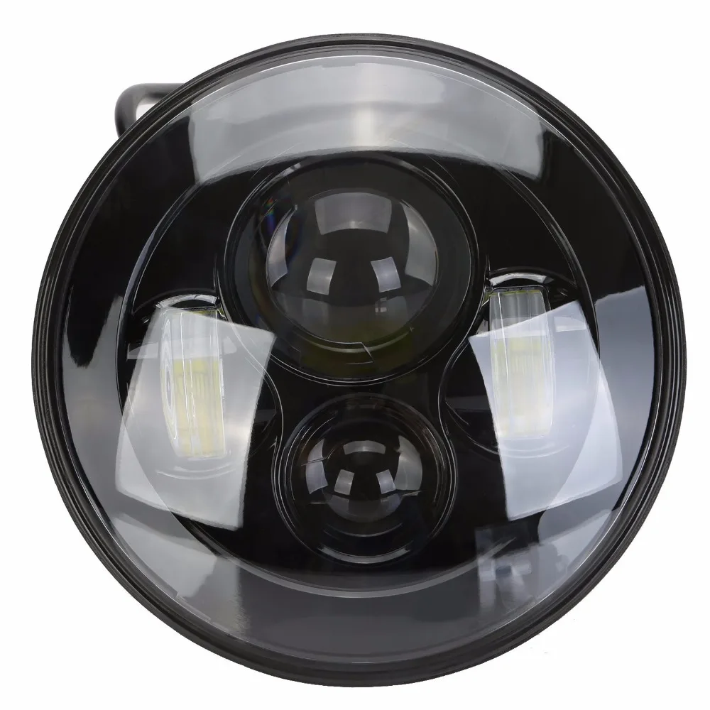 

1PC 7" LED Headlight For Car Motorcycle Projector HID LED Light Bulb Headlamp Black