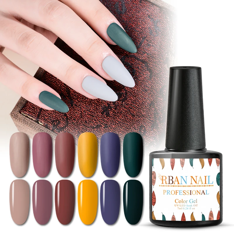 

RBAN NAIL Soak Off Base Gel Top Coat Matte Top Gel Polish Nail Gel Lacquer 7ml Manicure Wholesale Long Lasting Nail Color Gel