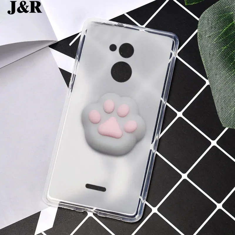 Cases For China Mobile A3S M653 Silicone Cover For ChinaMobile A3S Phone Bags Cute Cat Claw Squishy Protective Shell Transparent
