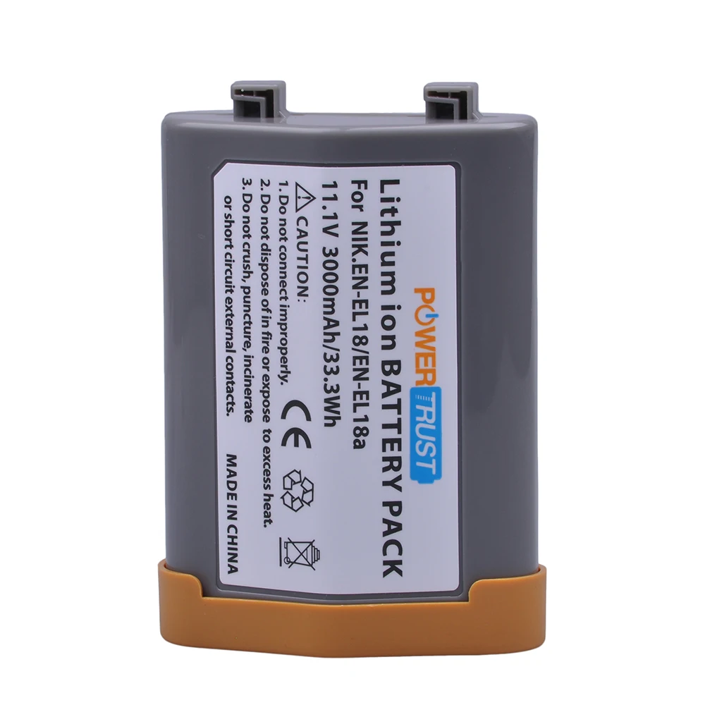 PowerTrust 2x3000 mAh EN-EL18 EN-EL18A аккумуляторная батарея камеры для Nikon EN EL18 ENEL18 D4, D4S, D5, MB-D12, D800, D800E