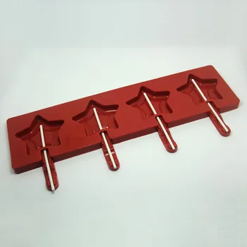 

(4pcs/lot)Free Shipping FDA High Quality 5 Point Star Silicone Chocolate DIY Baking Mold