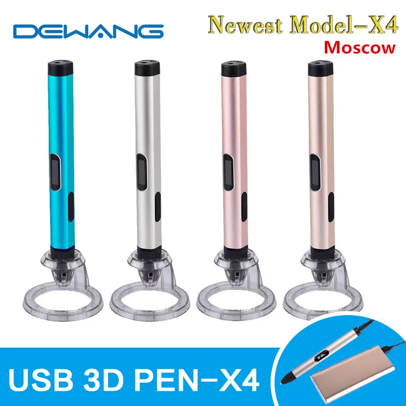 DEWANG 3D Pen Scribble Pen 200M ABS Filament 3D Printer Birthday Gift USB 3D Pencil 3D