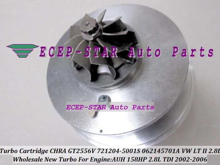 GT2556V 721204-0001 721204-5001S 062145701A Turbocharger Turbo Cartridge CHRA Core Volkswagen LT II 2002-2006 2.8L TDI AUH 158HP (3)