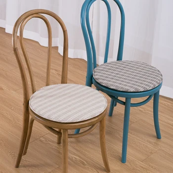 

33cm/42cm thick round seat cushion plaid pattern stool cushion pastrol seat mat anti slip home decor