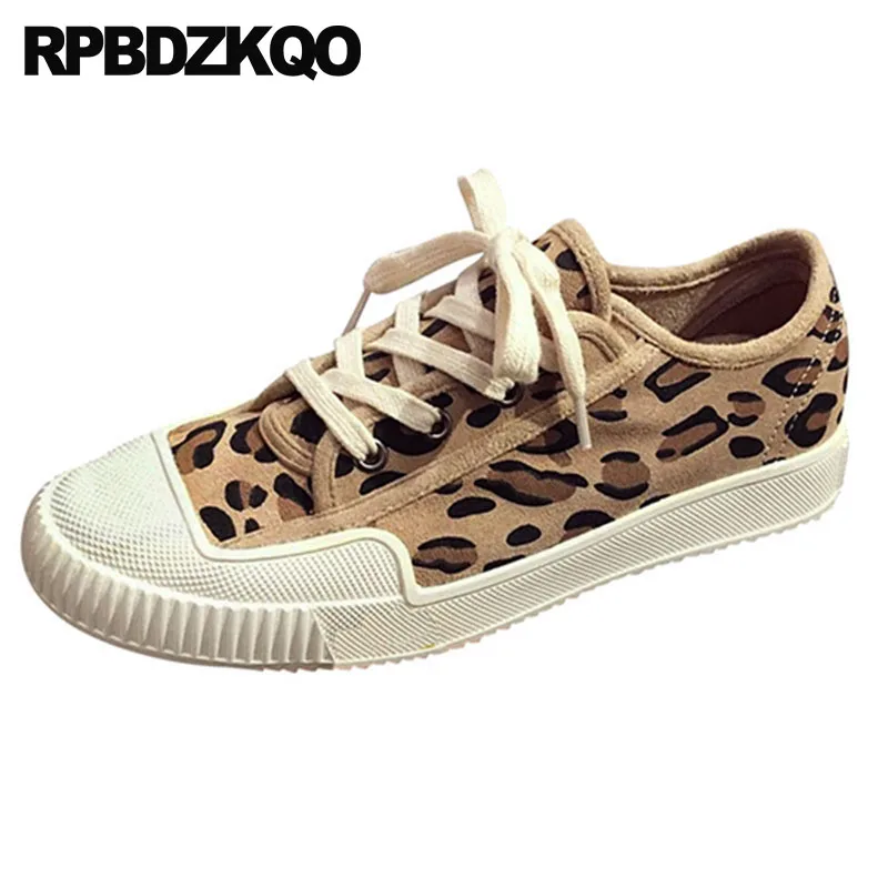 leopard flat sneakers