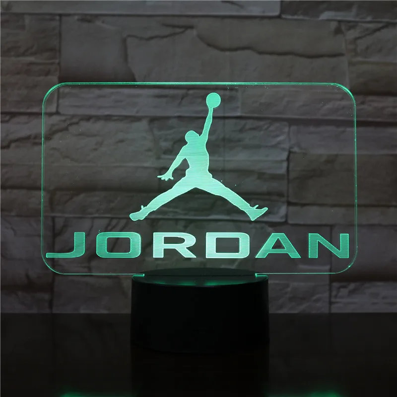 Basketball Michael Jordan Usb 3d Led Night Light Boys Child Kids Fans Birthday Gifts Multicolor RGB