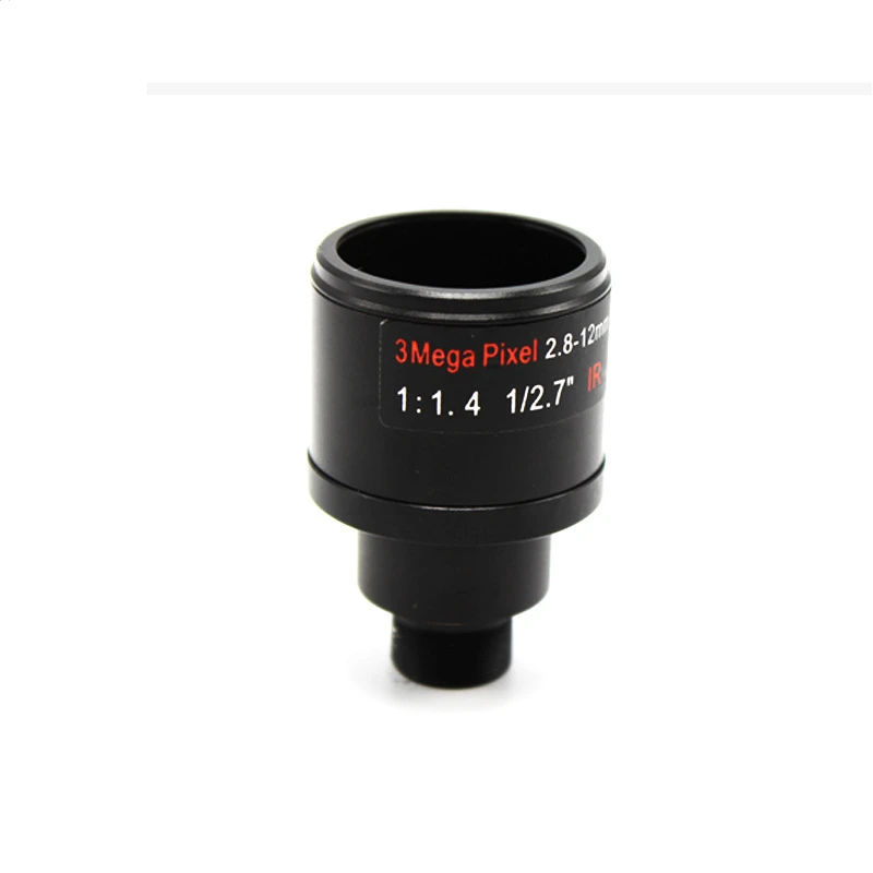 

2Pieces 3.0Megapixel Fixed Iris M12 HD 2.8-12mm Varifocal IR CCTV Lens Manual Zoom & Focus M12 F1.4 1/2.7" Manual Lens