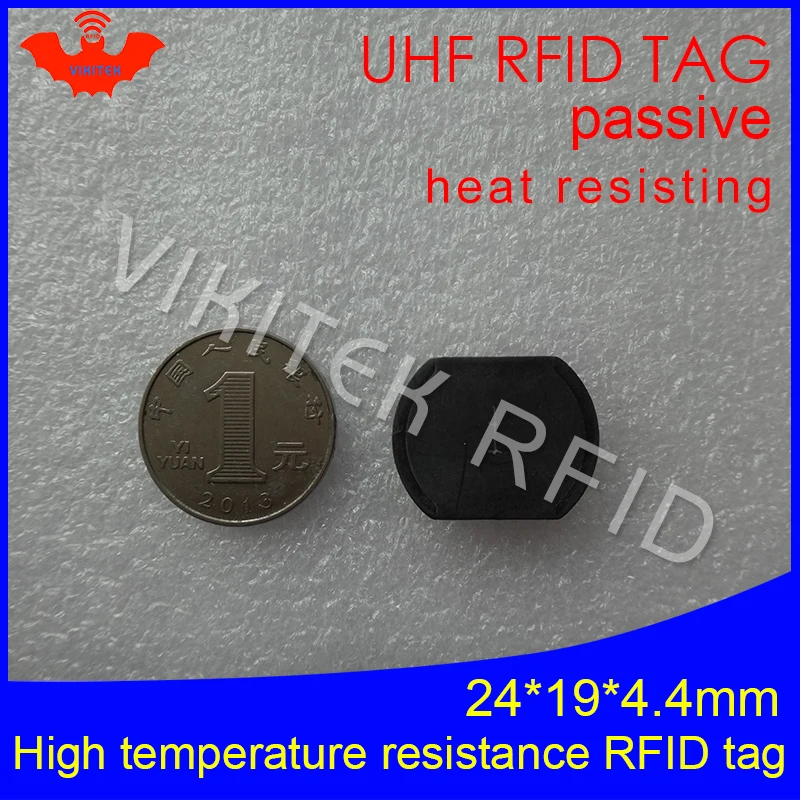 

UHF RFID high temperature resistance metal tag 915m 868m EPCC1G2 6c 24*19*4.4mm heat resisting smart card passive RFID tags