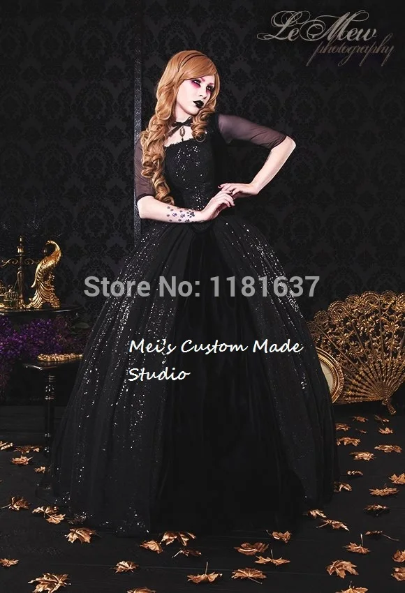 black lace victorian dress