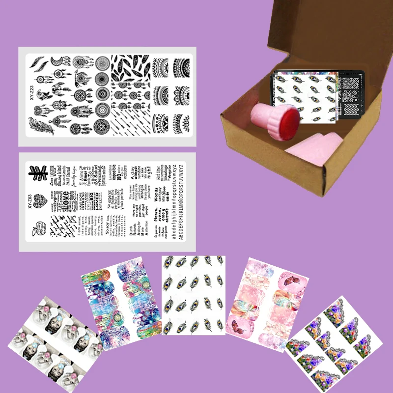 2018 New Stamping Plate Nail Art Template Image Dream Catcher Letters