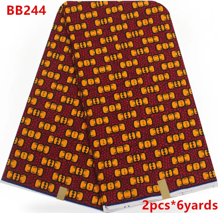 

African fabric for dress african wax prints fabric tissus wax fabrics for patchwork 12yards 100% cotton ankara fabric BB244