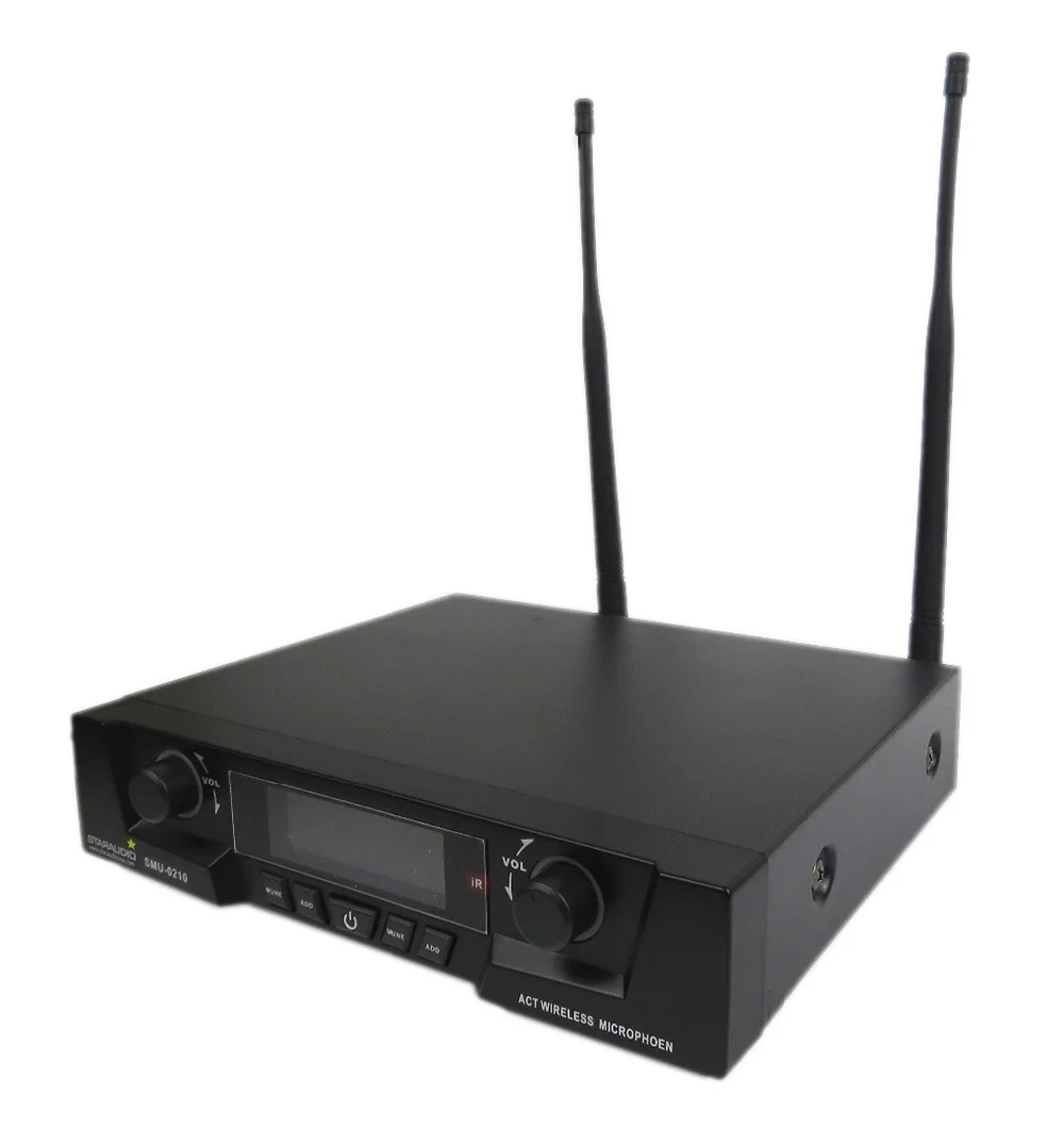 STARAUDIO Pro DJ Church Stage 2CH Wireless LCD IR UHF Handheld Microphone System (2)