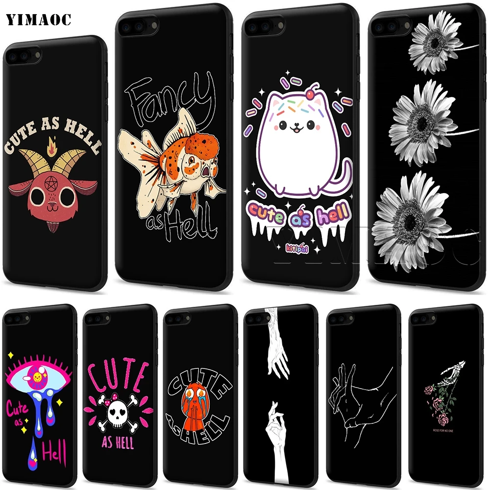 Мягкий чехол YIMAOC Cute As Hell для Apple iPhone SE 2020 5 5s 6 6s 7 8 Plus XR X Xs 11 12 Pro Max mini | Мобильные