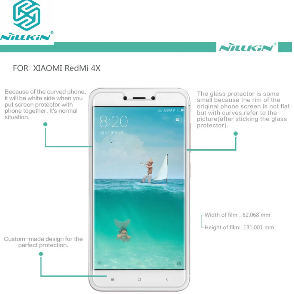 

Xiaomi Redmi 4X Screen Protector NILLKIN Matte Scratch-resistant Protective Film & Crystal Super Clear HD Screen Film Package