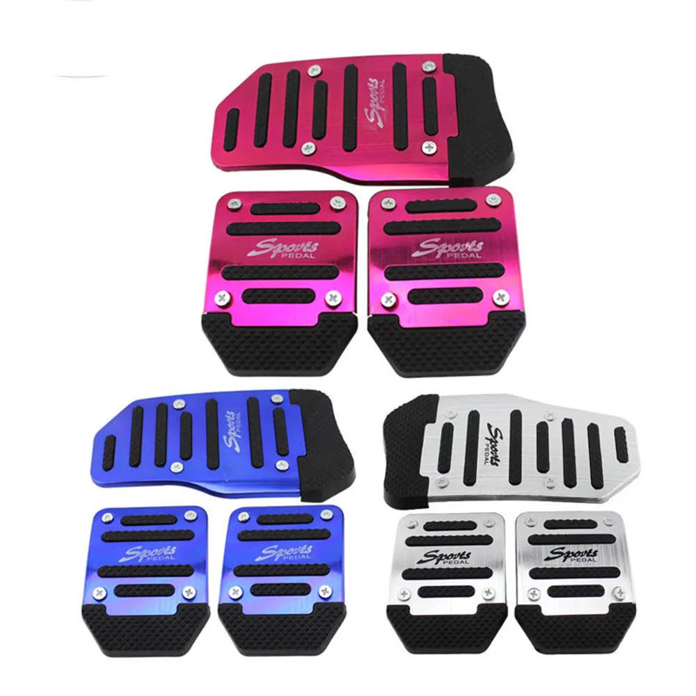Car Foot Pedal Pad Clutch Brake Kit Non-Slip Manual Cover Aluminum Universal Set Car Foot Pedal Pad Clutch Brake Kit Non-Slip Manual Cover Aluminum Universal Set