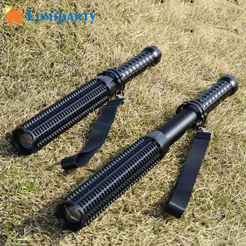 

LumiParty Portable LED Flashlight Multifunctional Telescopic Flashlight Spiked Club Telescopic Focusing Torch Outdoor Lighting