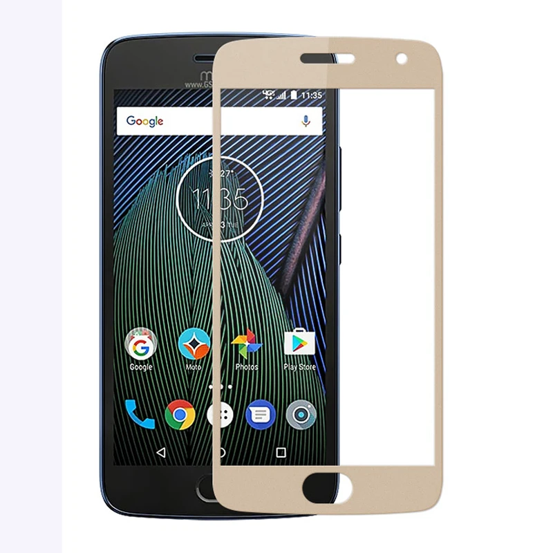 Закаленное стекло с полным покрытием для Motorola Moto G5 2 шт. защитная пленка экрана Plus