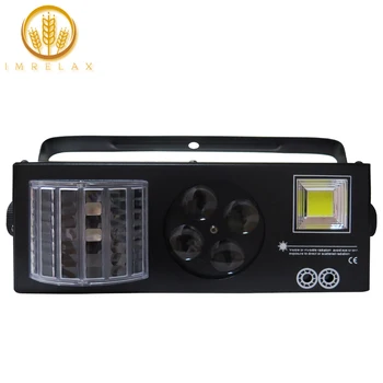 

IMRELAX LED laser Light 4in1 Stage Effect Light Gobo Strobe Butterfly Derby Multifunctional DMX DJ Disco KTV Light