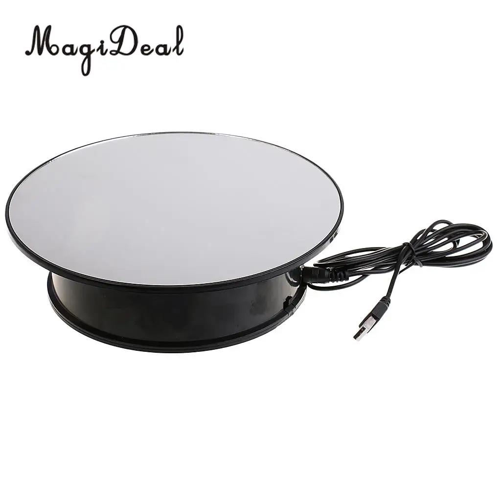 Double Use  360 Turntable Rotating Jewelry Watch Phone Ring Display Stand Holder Turn Table Plate Novelty Gift Toy