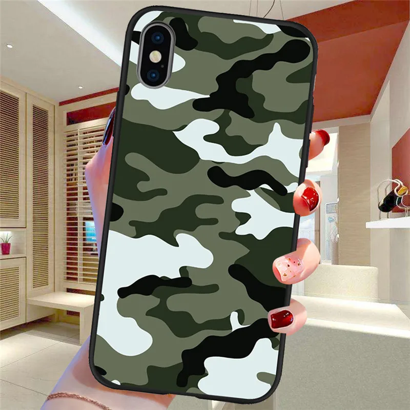 Армейский Камуфляж для iPhone X XR XS Max 5 5S SE 6 6S 7 8 Plus Oneplus 5T Pro 6T чехол для телефона funda Coque Etui funda capinha