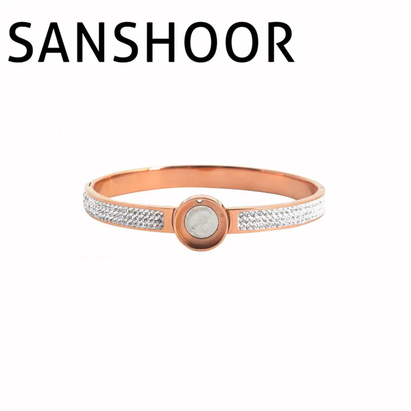 Acero inoxidable Cristal de lujo Cambio pulsera ajuste para 12mm piedra imán 1 piezas Acero inoxidable Cristal de lujo Cambio pulsera ajuste para 12mm piedra imán 1 piezas