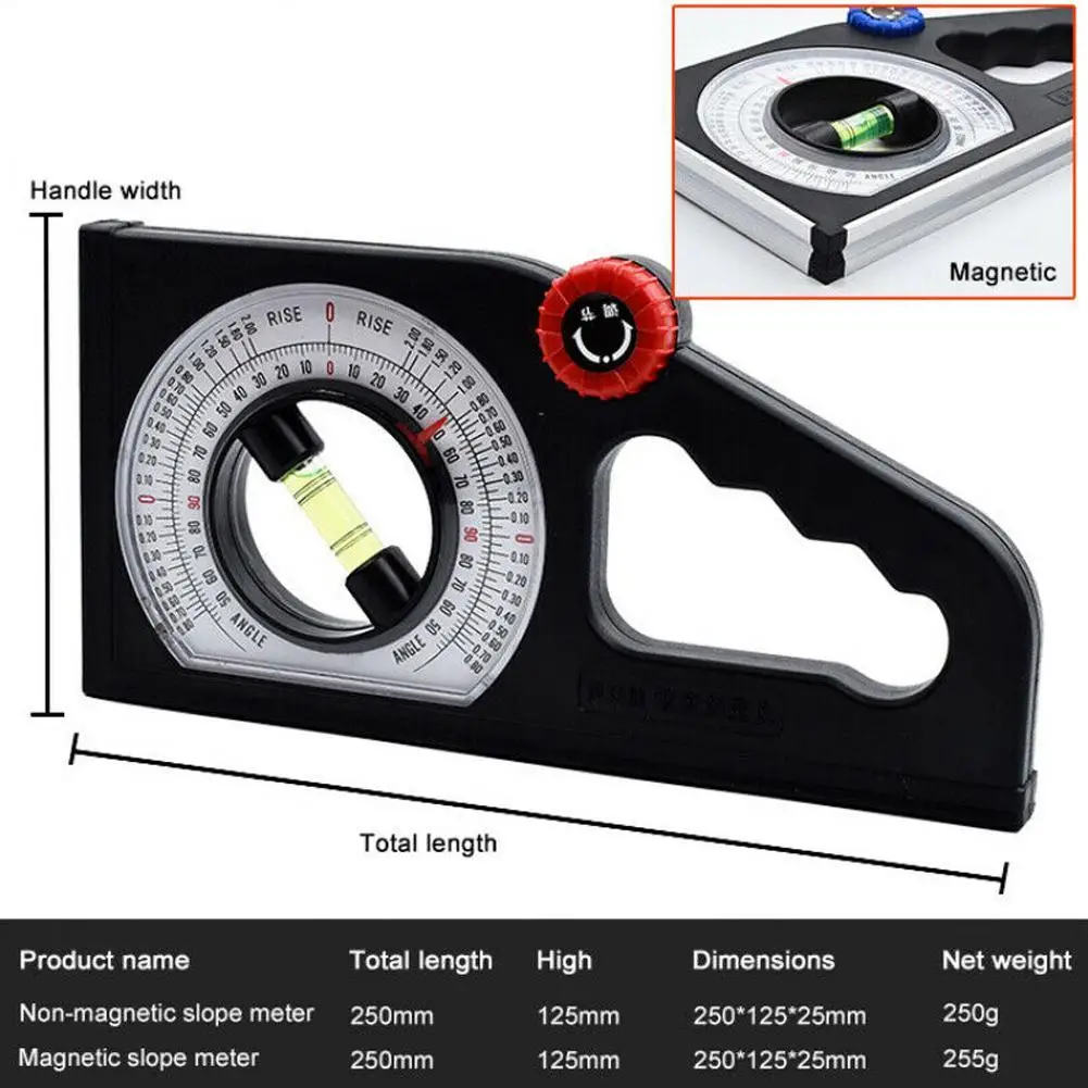 

Magnetic slope multi-function measuring instrument horizontal angle universal slope ruler protractor slope meter measuring ruler