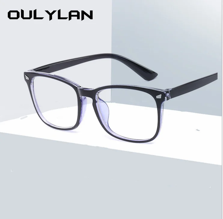 

Oulylan Anti-blue light Glasses Frame Men Computer Goggles Eyeglasses Transparent Eyewear Frame Women Myopia Glasses