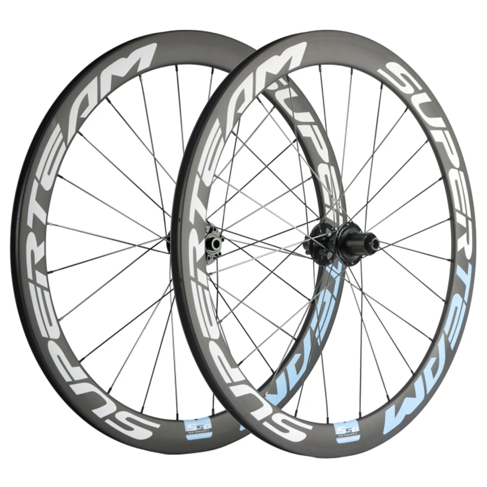 

Cyclocross Carbon wheelset 50mm Road Disc Brake wheels Clincher AR/Axle Thru Carbon Wheelset Superteam Bike Wheels
