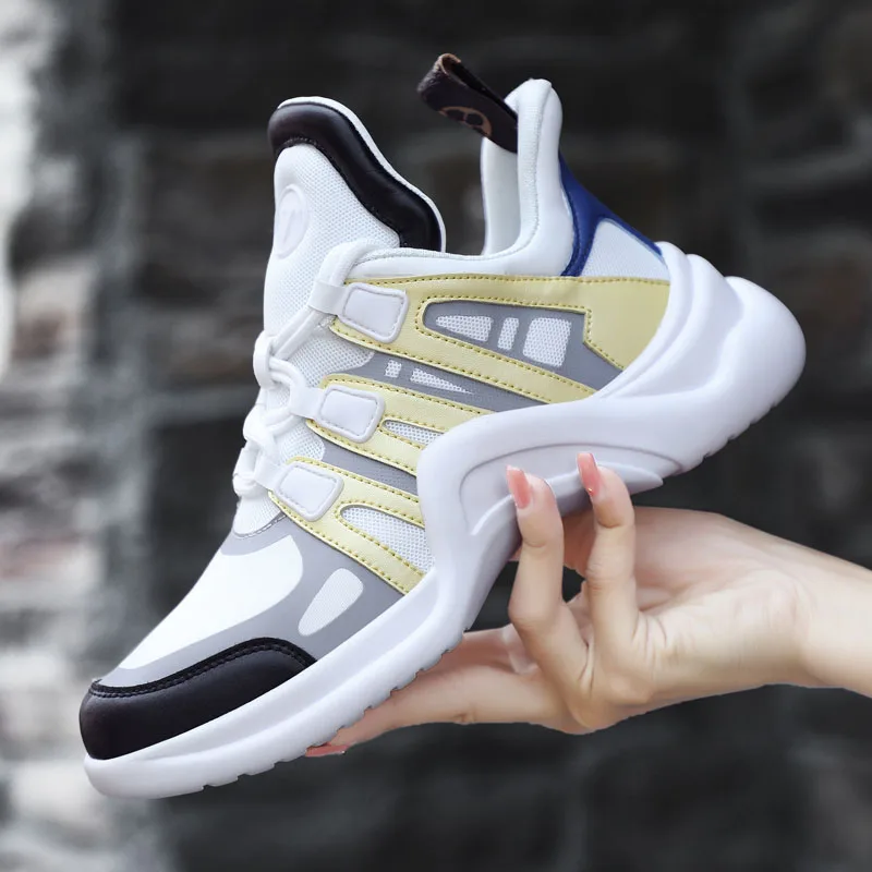 

Women Shoes Autumn Breathable Air Mesh Running Shoes Platform Sneakers Outdoor Height Increasing Women Flats Walking Shoes