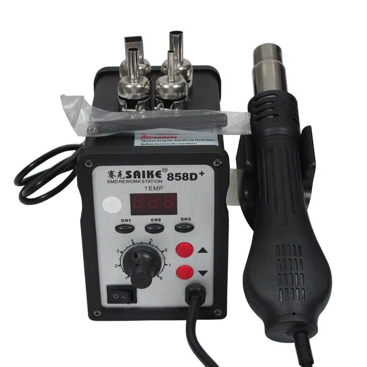 

SAIKE 858D+ digital display hot air gun rework station 858d hot air hot gun air rework station hot air saike hot air