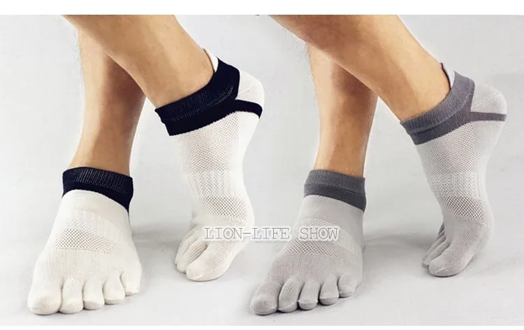 Новые мужские носки с 5 пальцами, носки с пятью пальцами, дышащие сетчатые хлопковые носки