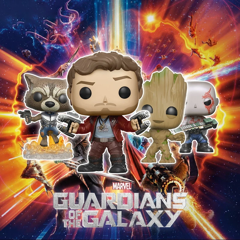 

Funko pop Marvel Movie Guardians of the Galaxy 2 Star-Lord Rocket Grootted Collection Pvc Action Figure toys for children gift