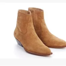 CH. Квок мужские ботинки «Челси»; Новые модные Стиль на низком каблуке без шнуровки; обувь «Martin»; ботинки мужские для подиумного показа Туфли-оксфорды мужские ковбойские ботинки; Size46