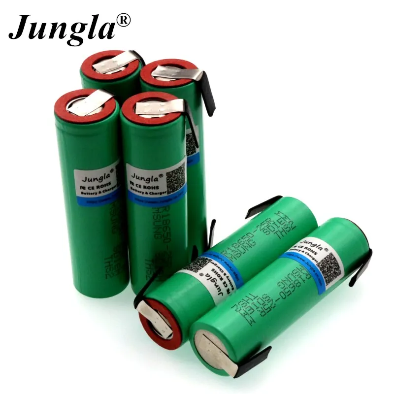 2~ 10 шт 18650 2500mAh аккумулятор INR1865025R 3,6 V разряда 20A выделенная батарея питания для samsung+ DIY никель