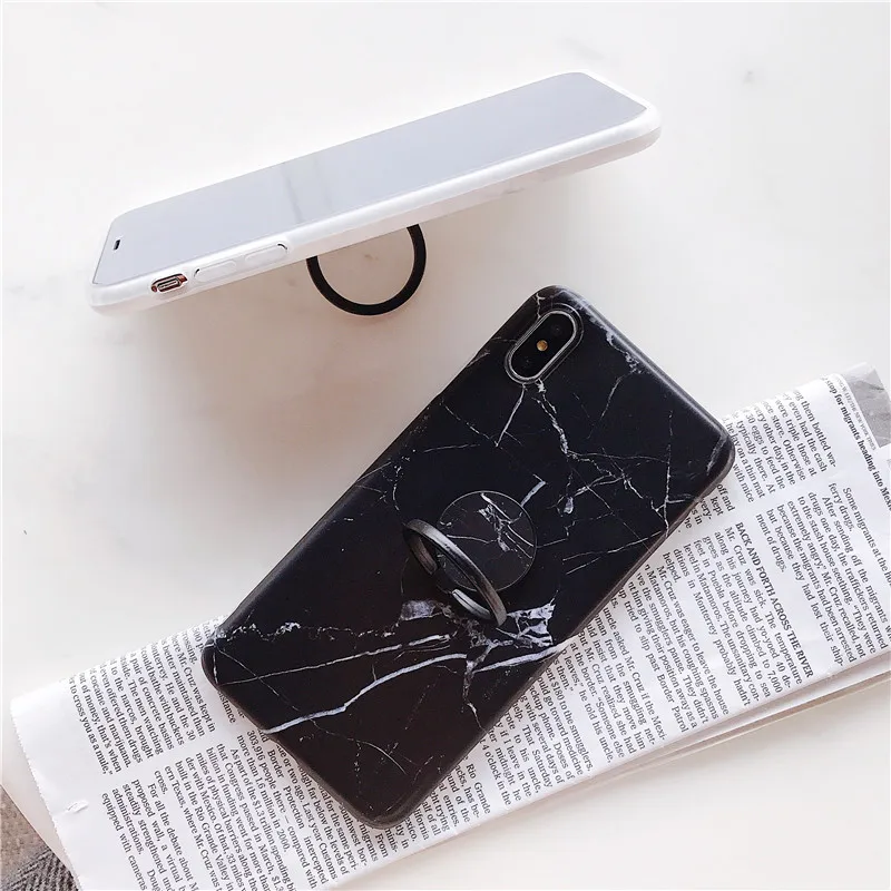 FLYKYLIN глянцевый мраморный чехол для iPhone 6 S 7 8 Plus X XR XS Max Coque Ретро задняя крышка на