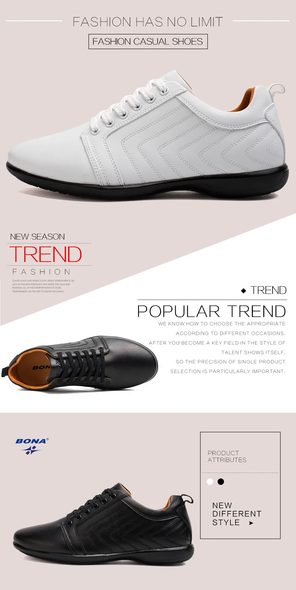 BONA New Classics Style Men Casual Shoes Lace Up Breathable Men Shoes Light Soft Male Flat Shoes Comfortable Fast Free Shipping