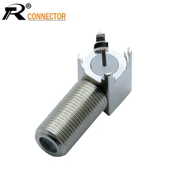 

20PCS/LOT PCB MOUNT RF CONNECTOR BEST QUALITY TO SALE F FEMALE RIGHT ANGLE SOLDER ADAPTER WHOLESALE CHEAP
